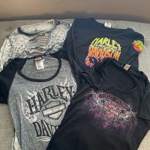 Four Harley Davidson Shirts
